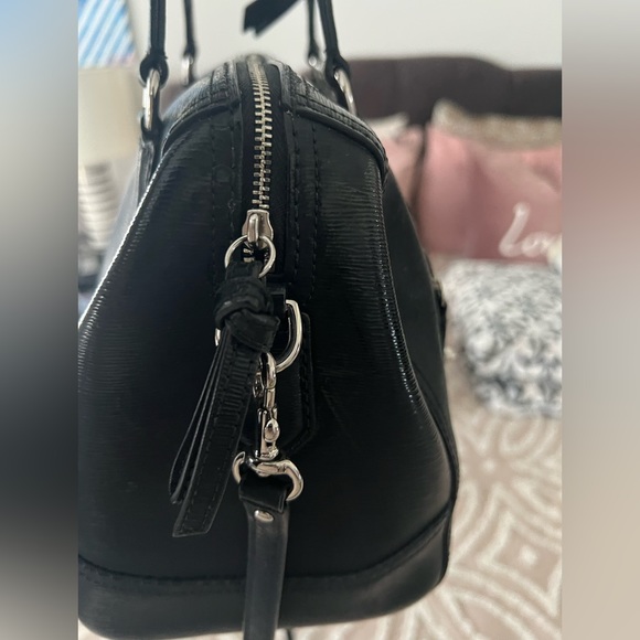 Coach Poppy East/ West Textured Patent Leather Satchel - Picture 6 of 12